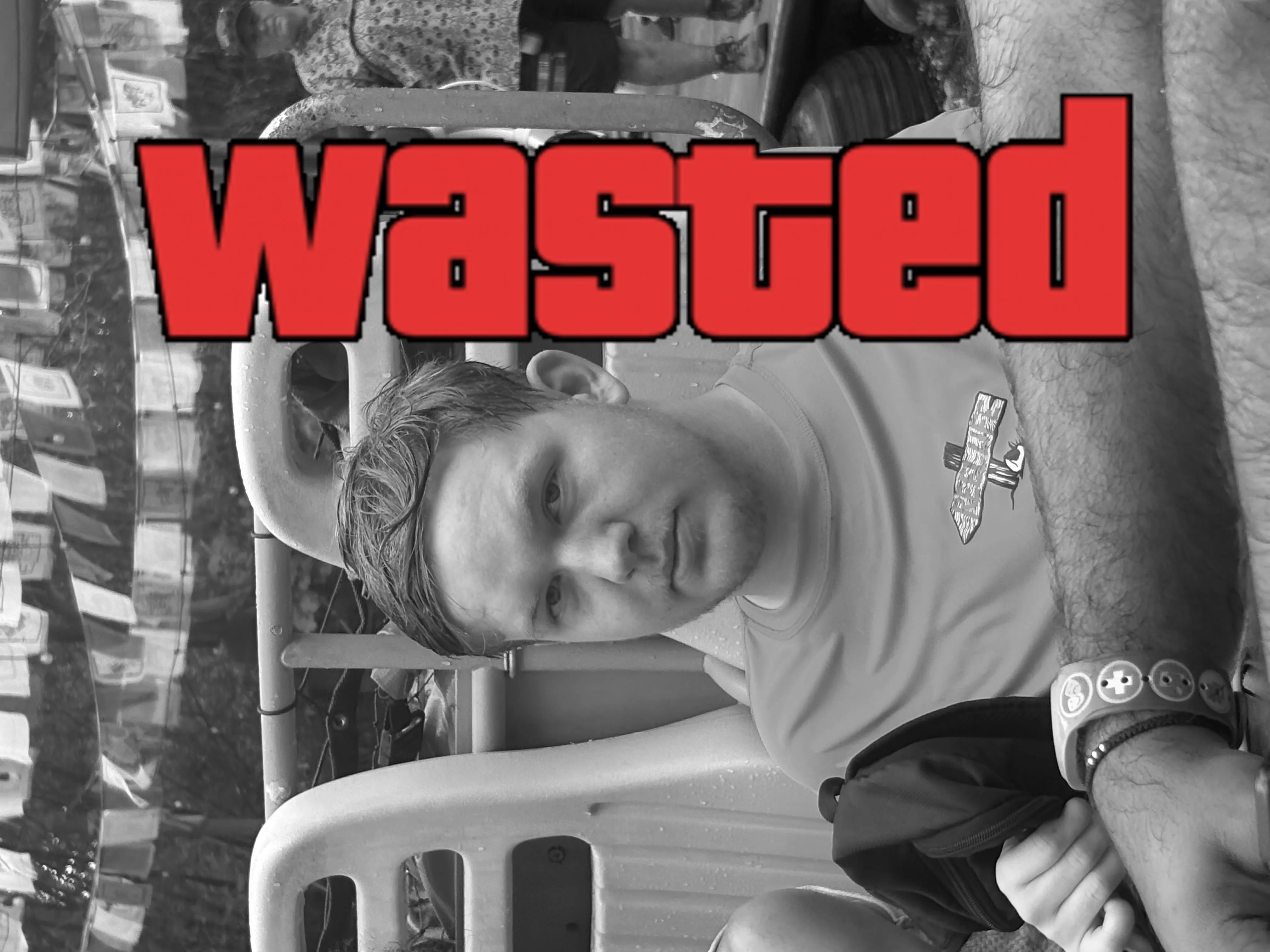 GTA Wasted Meme #107 with the wasted filter applied.