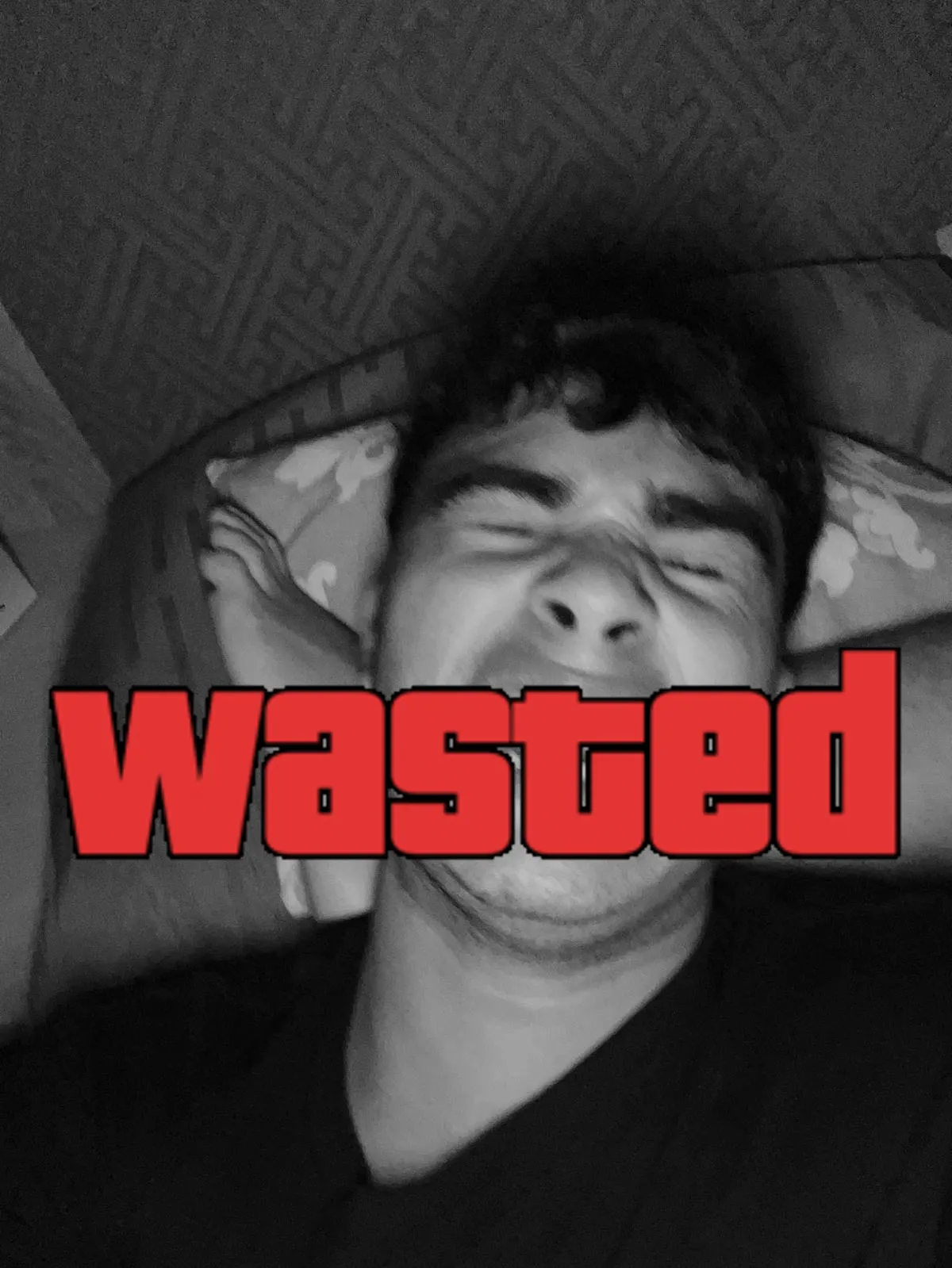 GTA Wasted Meme #38 with the wasted filter applied.