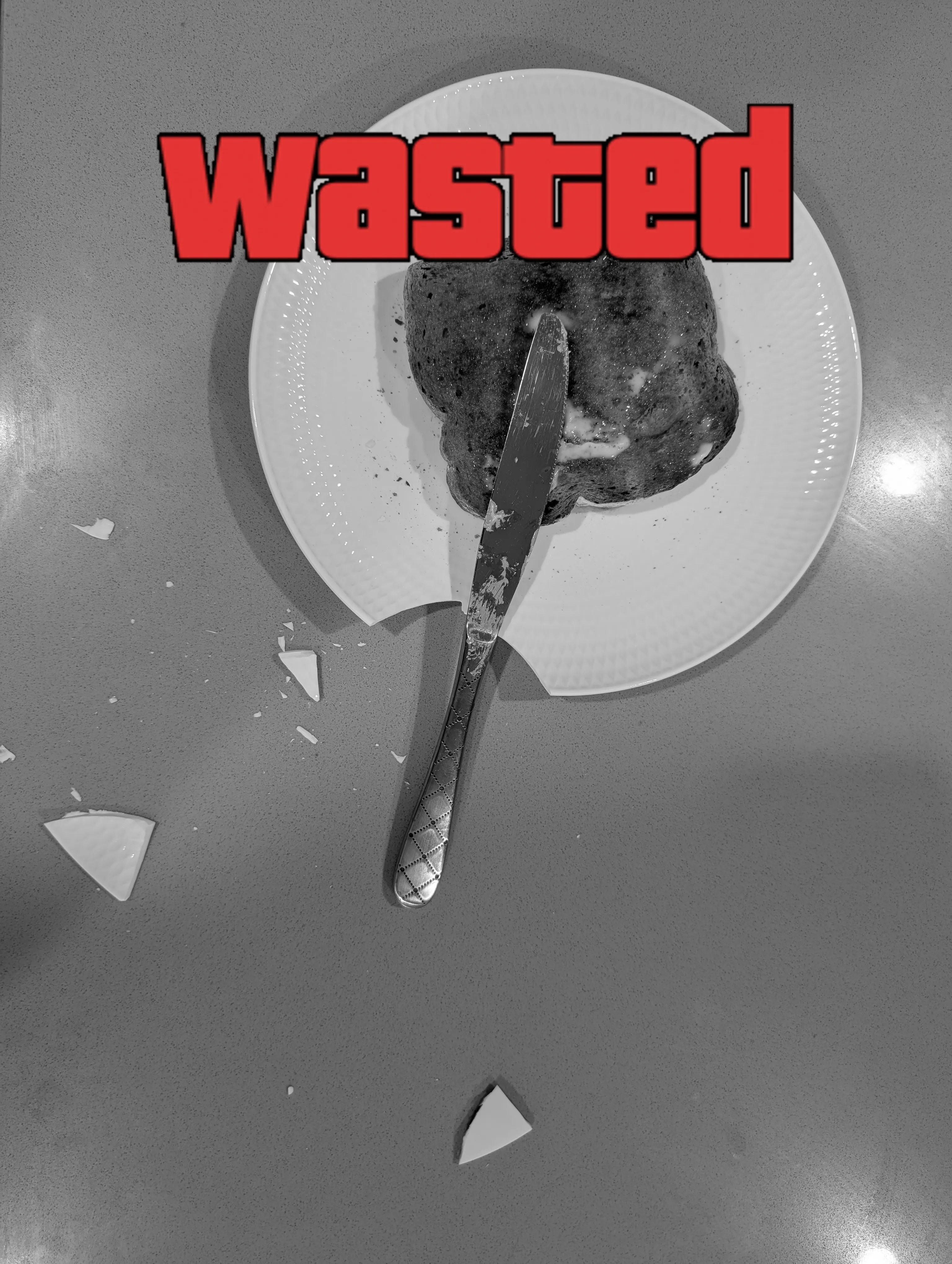 GTA Wasted Meme #42 with the wasted filter applied.