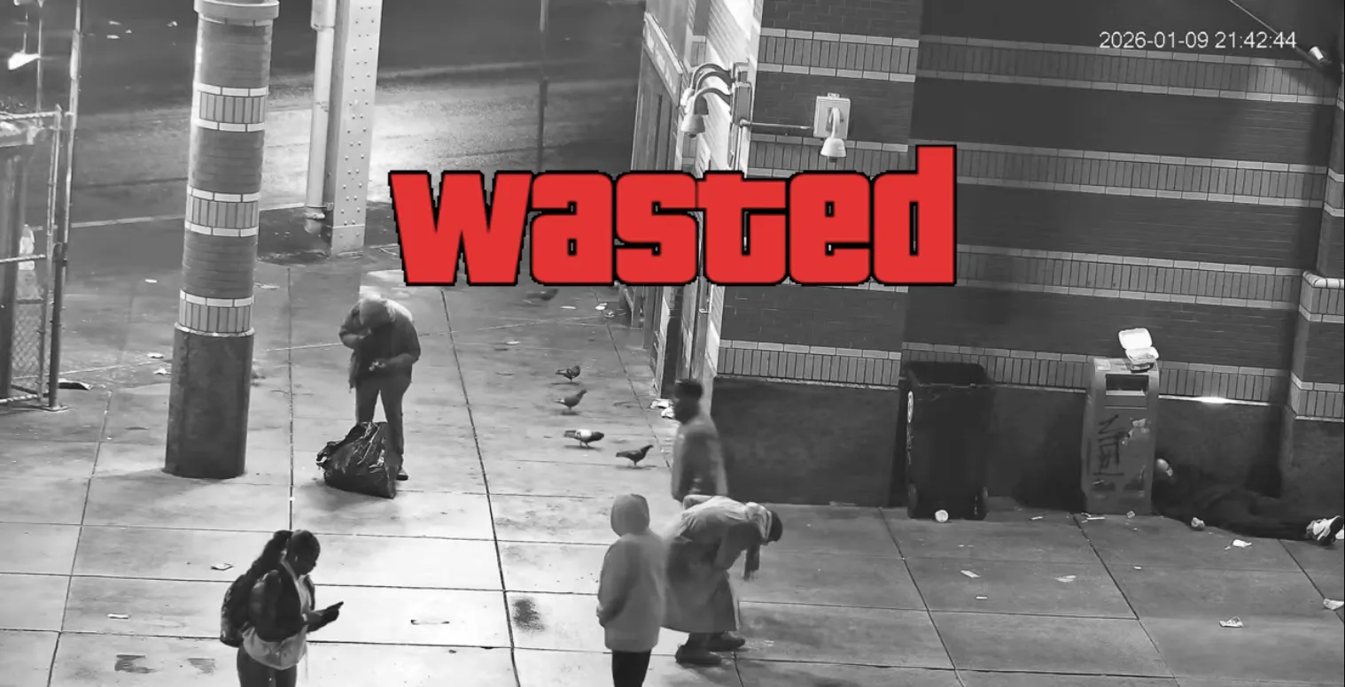 GTA Wasted Meme #46 with the wasted filter applied.