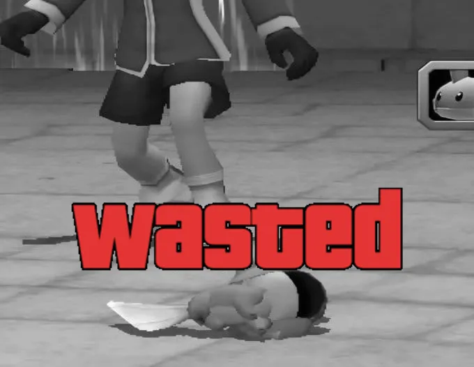GTA Wasted Meme #66 with the wasted filter applied.