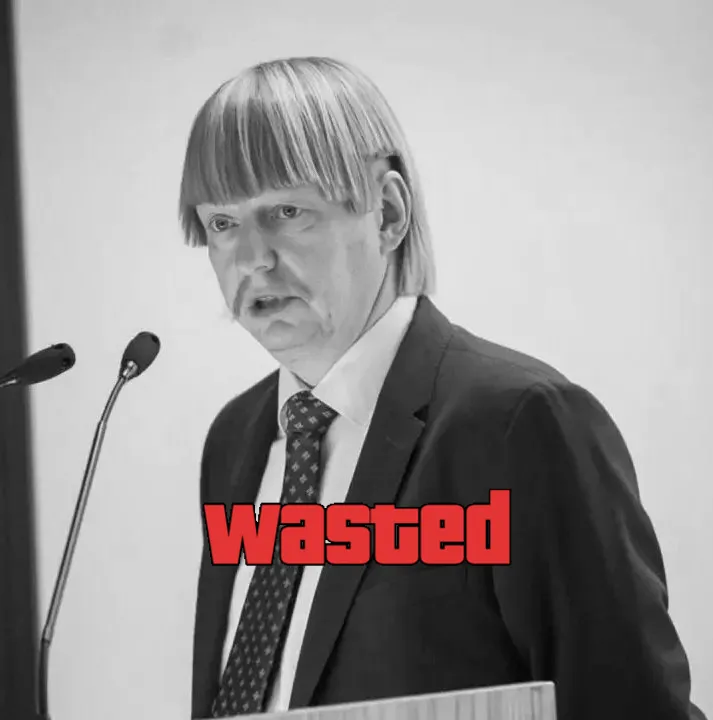 GTA Wasted Meme #67 with the wasted filter applied.