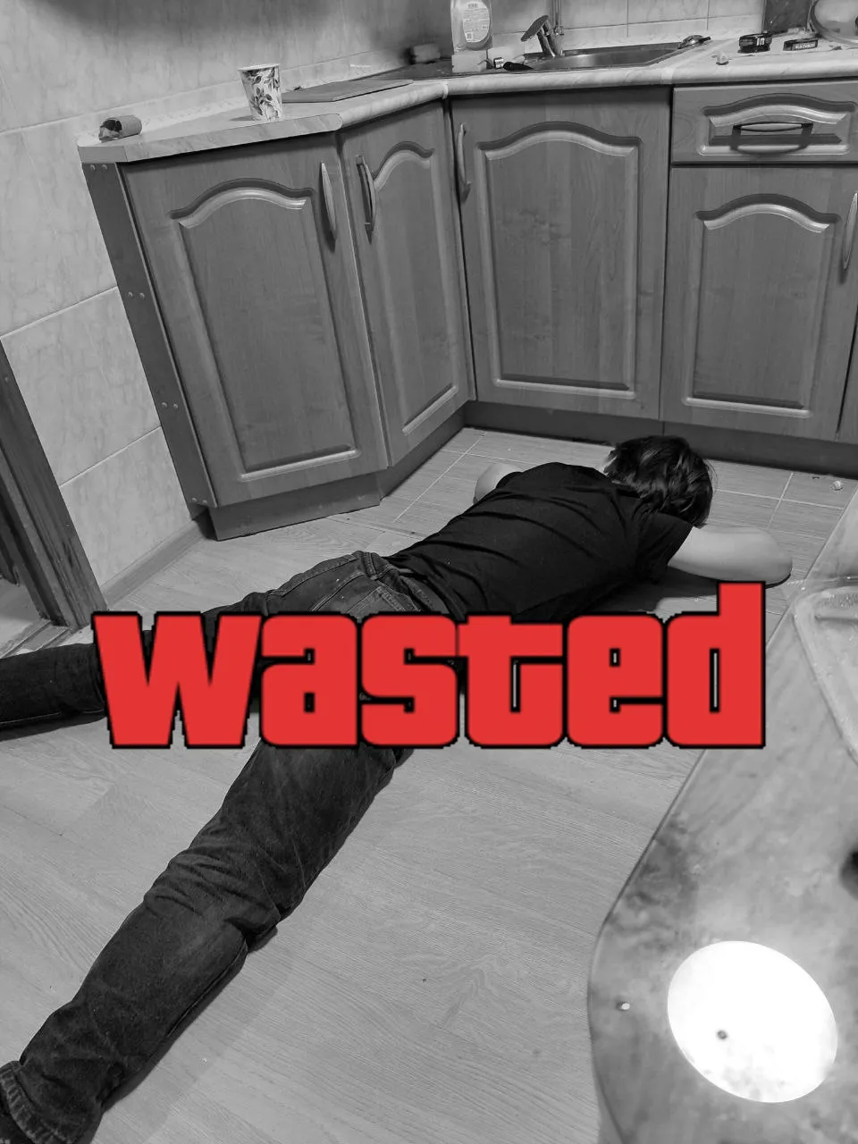 GTA Wasted Meme #70 with the wasted filter applied.