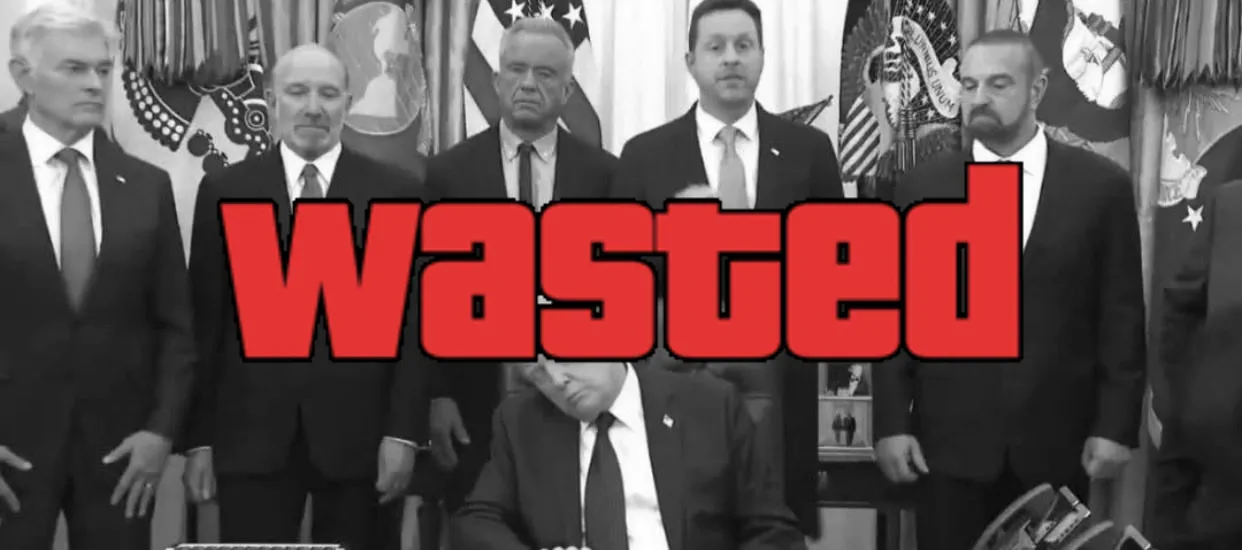 GTA Wasted Meme #83 with the wasted filter applied.