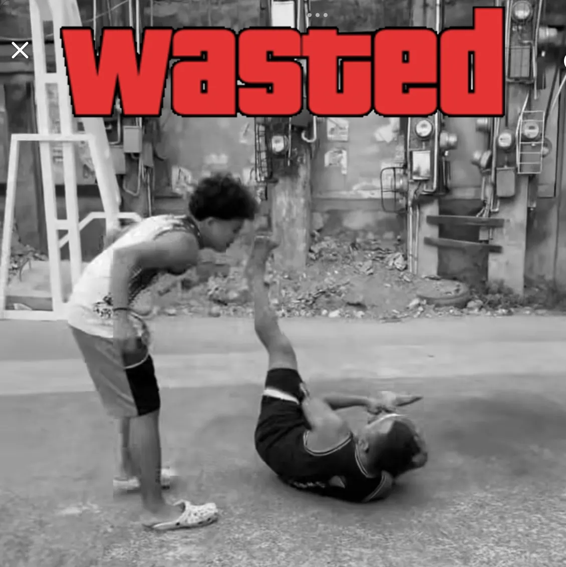 GTA Wasted Meme #84 with the wasted filter applied.