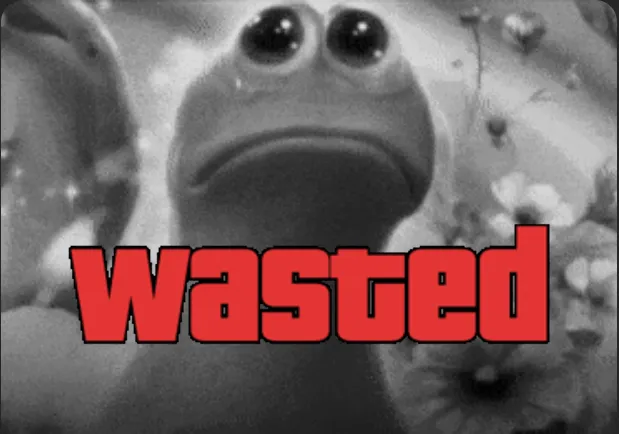 GTA Wasted Meme #95 with the wasted filter applied.