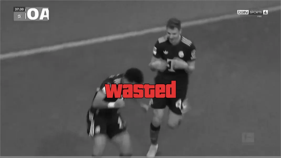 GTA Wasted Meme #97 with the wasted filter applied.