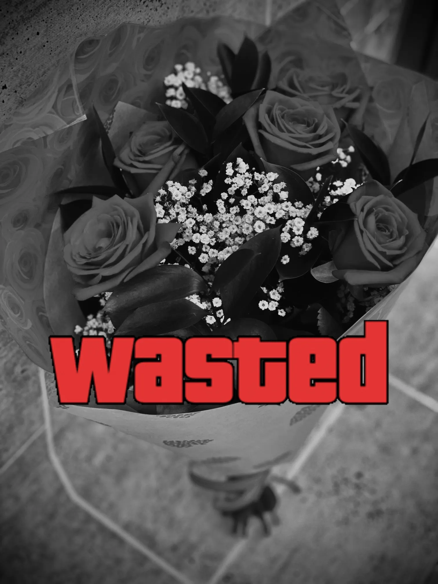GTA Wasted Meme #115 with the wasted filter applied.