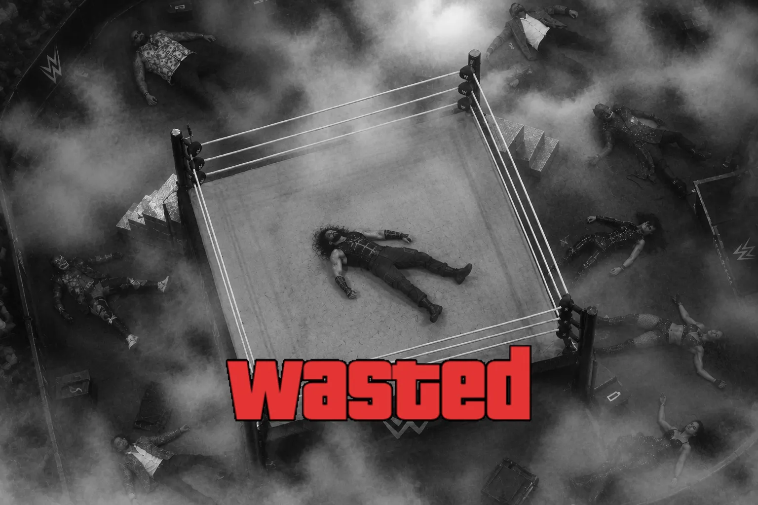 GTA Wasted Meme #128 with the wasted filter applied.