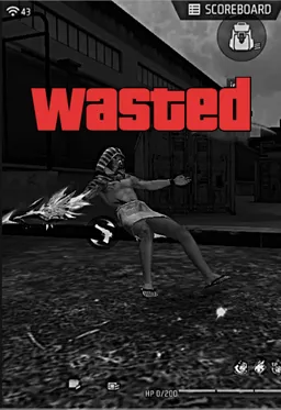 GTA Wasted Meme #111 with the wasted filter applied.