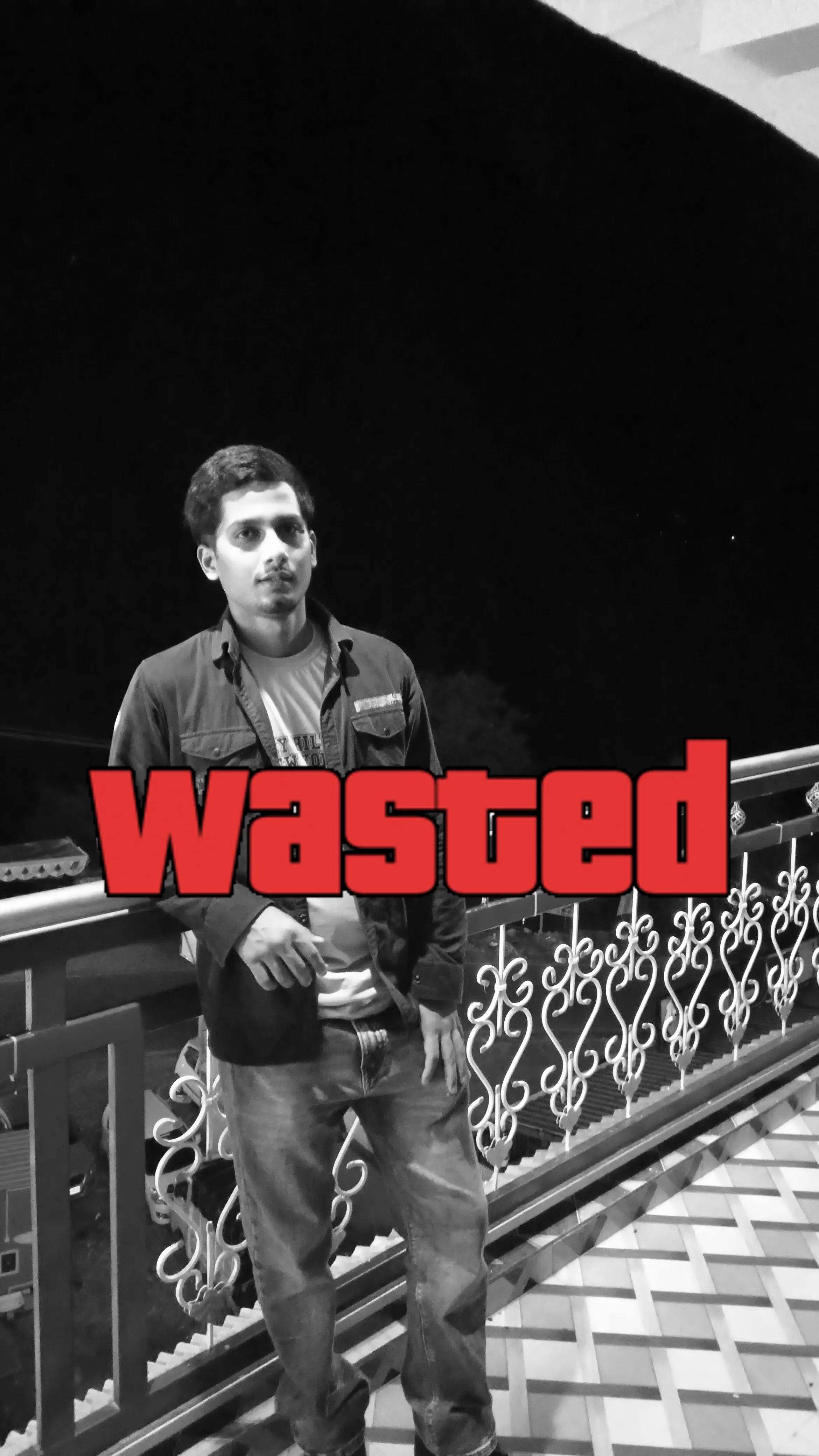 GTA Wasted Meme #108 with the wasted filter applied.