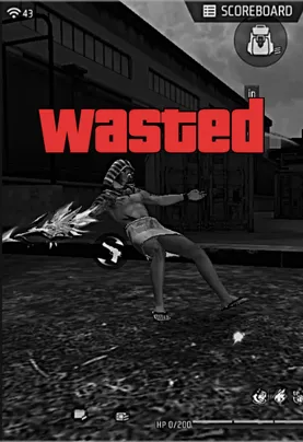 GTA Wasted Meme #110 with the wasted filter applied.